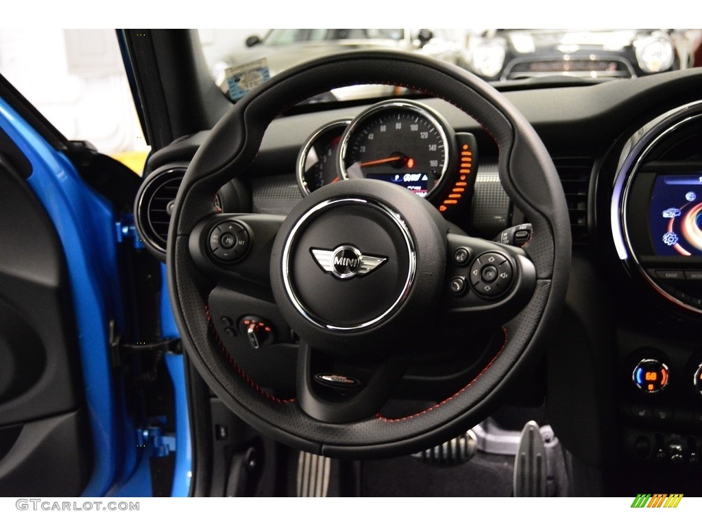 2017 Mini Hardtop Cooper 4 Door Double Stripe Carbon Black Steering Wheel Photo #115681888