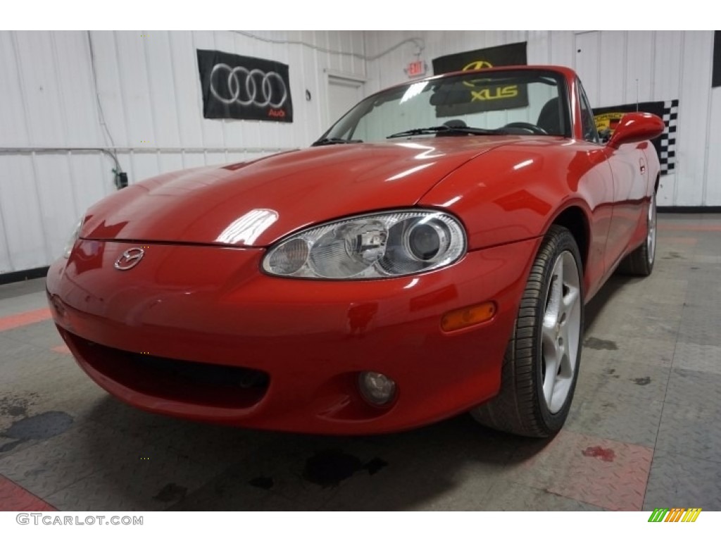2002 MX-5 Miata LS Roadster - Classic Red / Tan photo #3