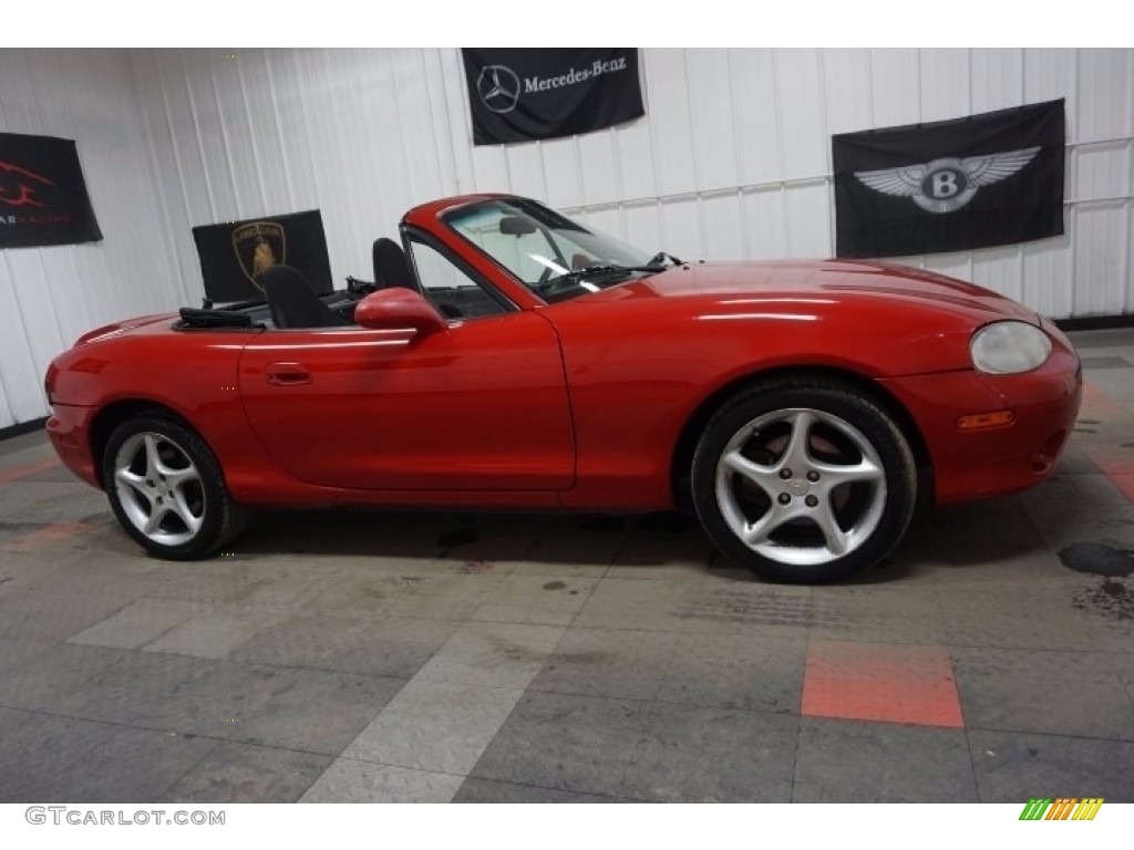 2002 MX-5 Miata LS Roadster - Classic Red / Tan photo #6