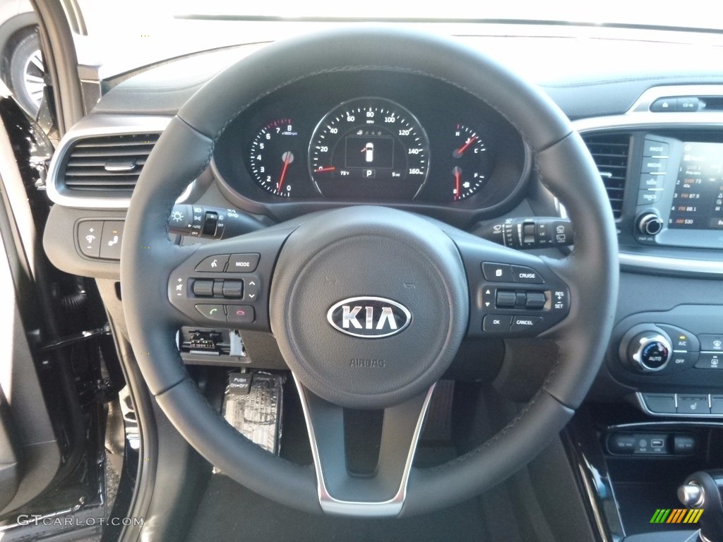 2017 Kia Sorento EX V6 AWD Black Steering Wheel Photo #115688764
