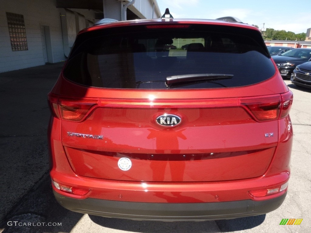 2017 Sportage EX AWD - Hyper Red / Black photo #3