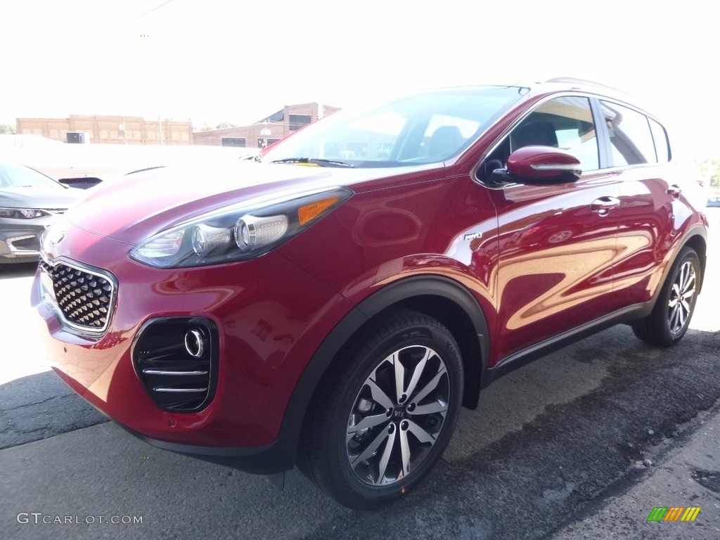 2017 Sportage EX AWD - Hyper Red / Black photo #6