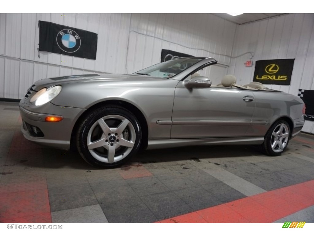2005 CLK 500 Cabriolet - Diamond Silver Metallic / Ash photo #2