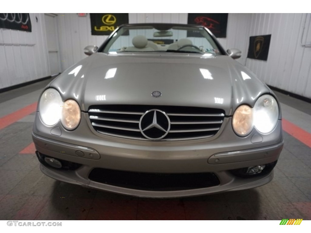 2005 CLK 500 Cabriolet - Diamond Silver Metallic / Ash photo #4
