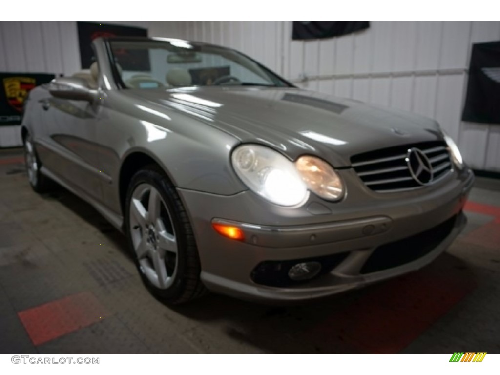 2005 CLK 500 Cabriolet - Diamond Silver Metallic / Ash photo #5