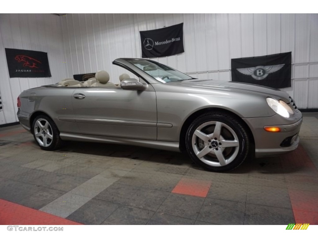 2005 CLK 500 Cabriolet - Diamond Silver Metallic / Ash photo #6