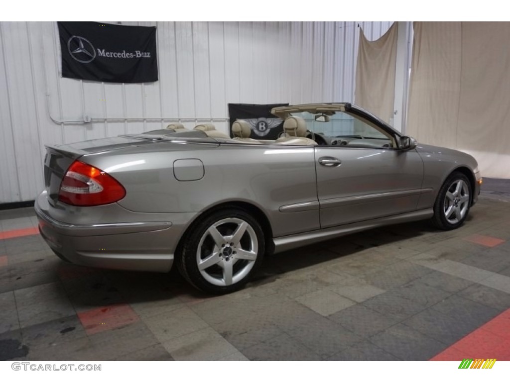 2005 CLK 500 Cabriolet - Diamond Silver Metallic / Ash photo #7