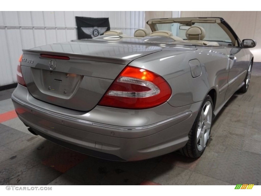 2005 CLK 500 Cabriolet - Diamond Silver Metallic / Ash photo #8