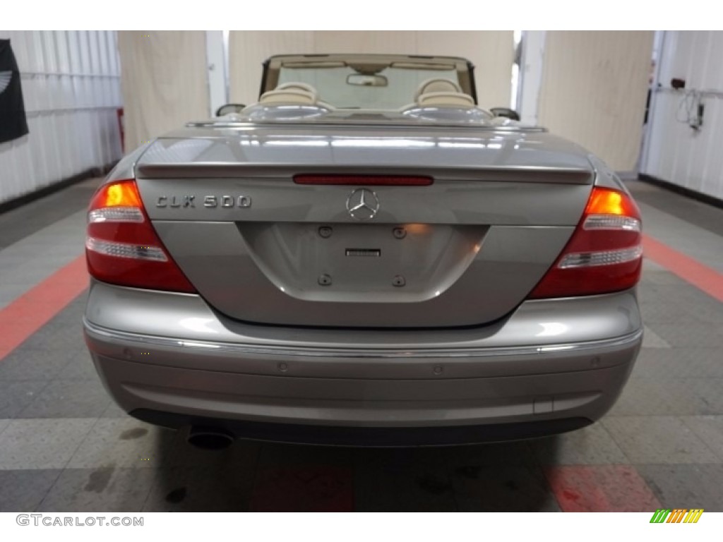 2005 CLK 500 Cabriolet - Diamond Silver Metallic / Ash photo #9