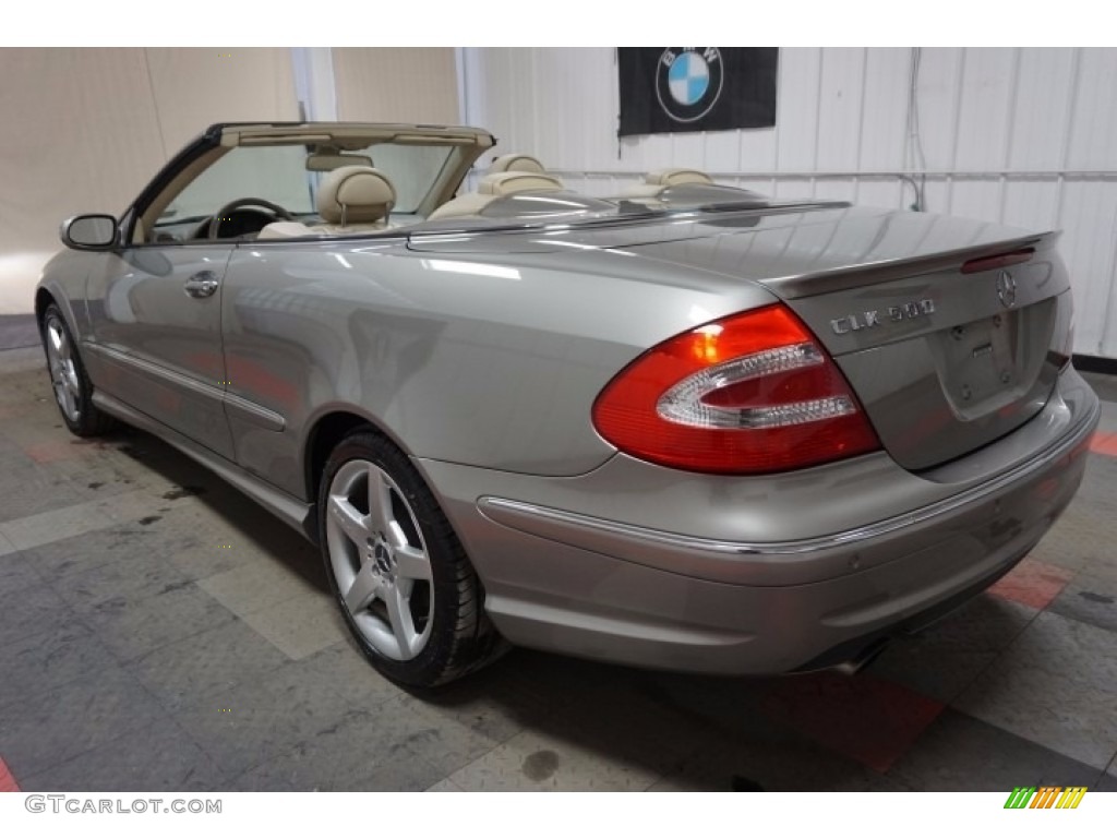 2005 CLK 500 Cabriolet - Diamond Silver Metallic / Ash photo #10