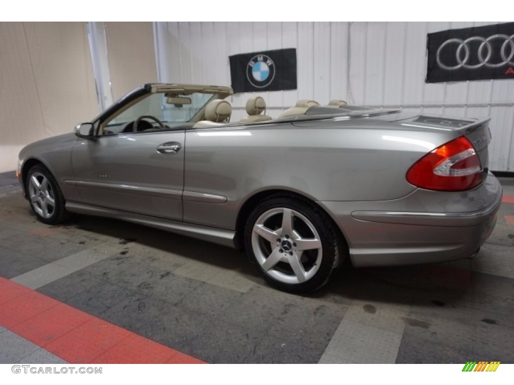 2005 CLK 500 Cabriolet - Diamond Silver Metallic / Ash photo #11