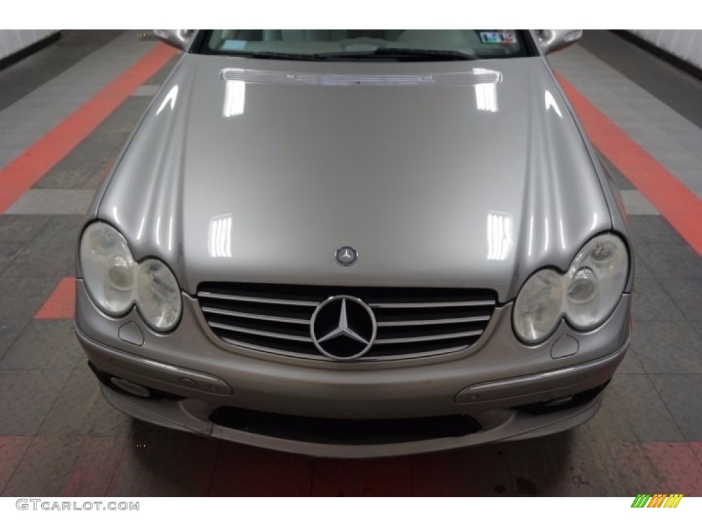 2005 CLK 500 Cabriolet - Diamond Silver Metallic / Ash photo #45