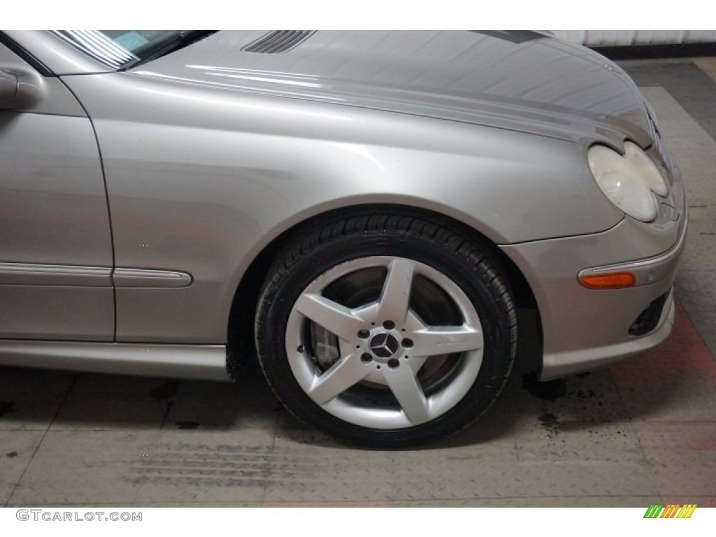 2005 CLK 500 Cabriolet - Diamond Silver Metallic / Ash photo #46
