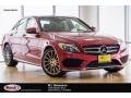 designo Cardinal Red Metallic 2016 Mercedes-Benz C 300 Sedan