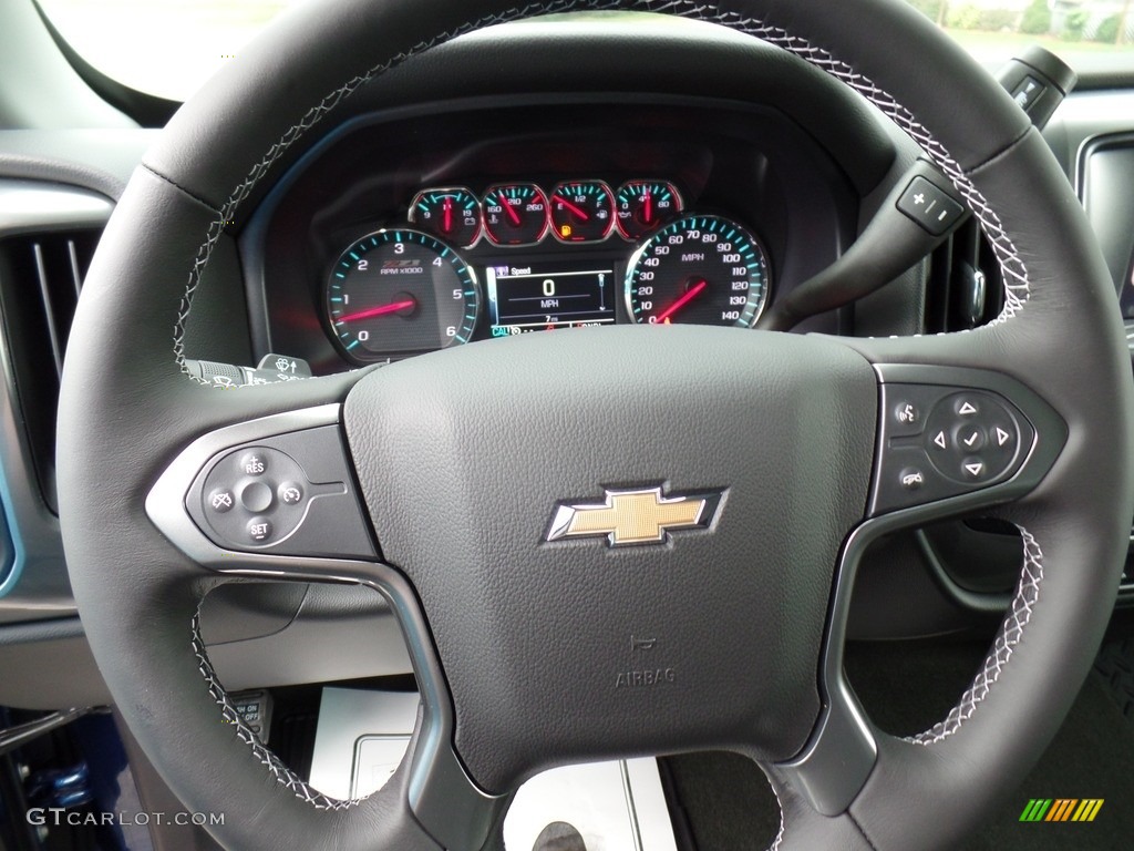 2017 Chevrolet Silverado 1500 LT Crew Cab 4x4 Jet Black Steering Wheel Photo #115704066
