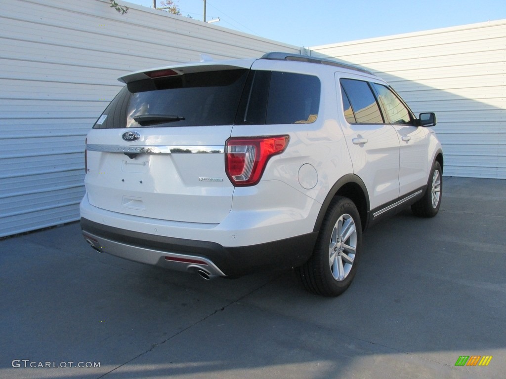 2017 Explorer XLT - White Platinum / Ebony Black photo #4