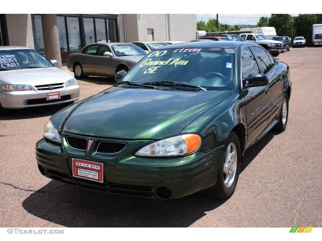 2000 Grand Am SE Sedan - Spruce Green Metallic / Dark Pewter photo #24