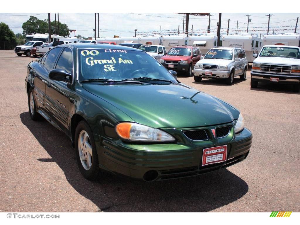 2000 Grand Am SE Sedan - Spruce Green Metallic / Dark Pewter photo #25
