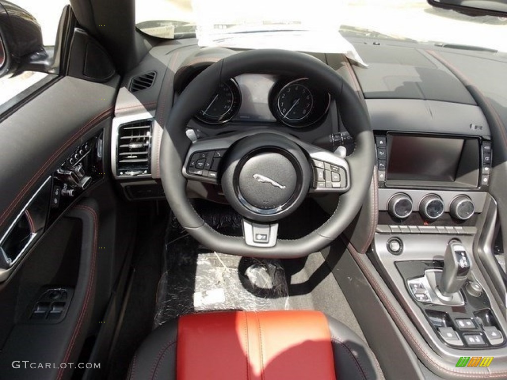 2017 F-TYPE Convertible - Storm Grey / Jet/Red Duotone photo #13