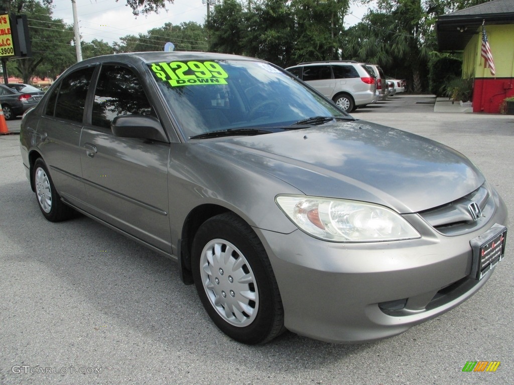 2005 Civic LX Sedan - Magnesium Metallic / Gray photo #1