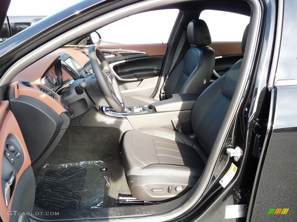 Black/Saddle Interior 2017 Buick Regal Sport Touring Photo #115712436