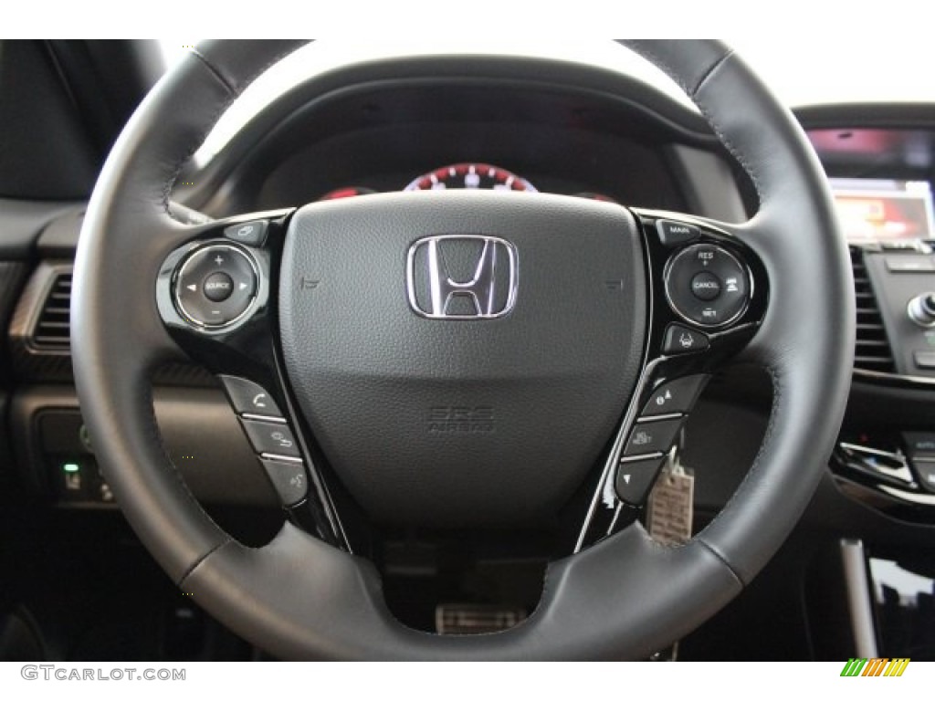 2017 Honda Accord Sport Sedan Black Steering Wheel Photo #115714887