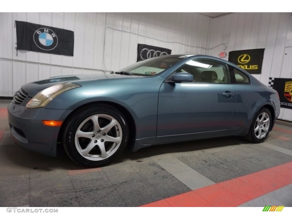 2005 G 35 Coupe - Lakeshore Slate Blue / Wheat photo #2