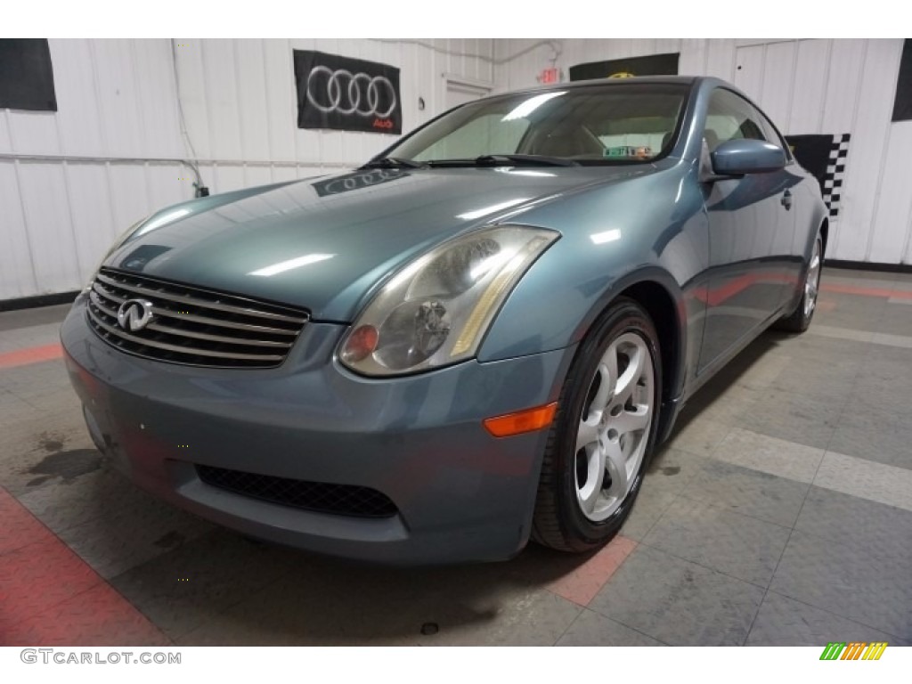 2005 G 35 Coupe - Lakeshore Slate Blue / Wheat photo #3