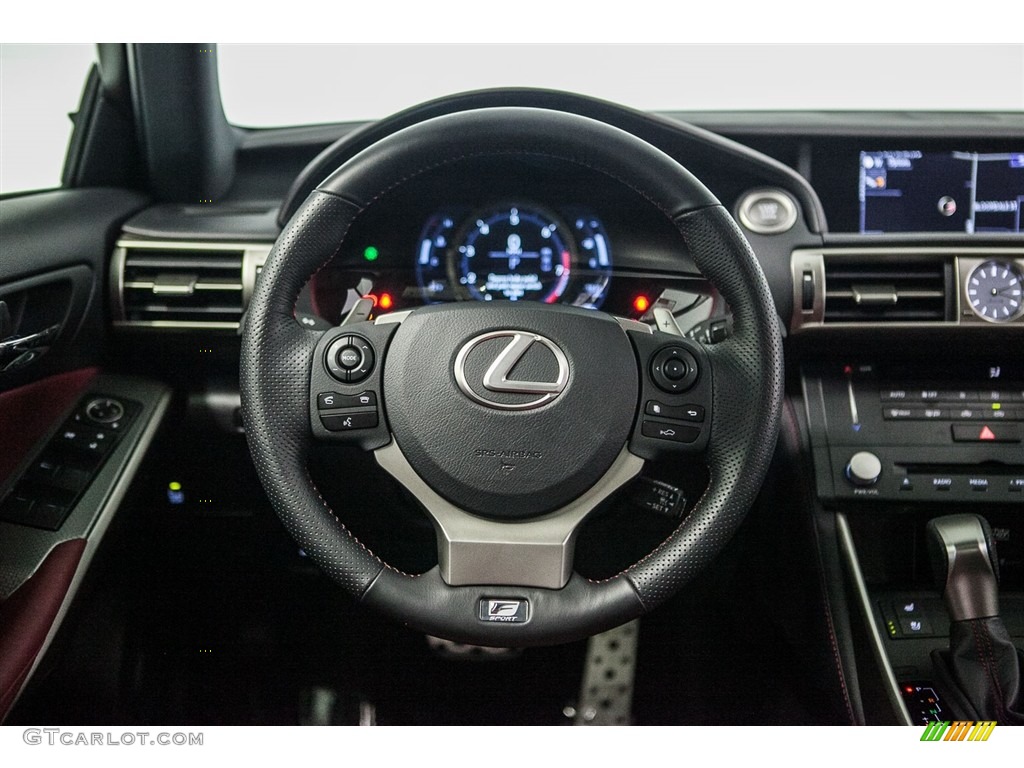 2016 Lexus IS 350 F Sport Rioja Red Steering Wheel Photo #115715919