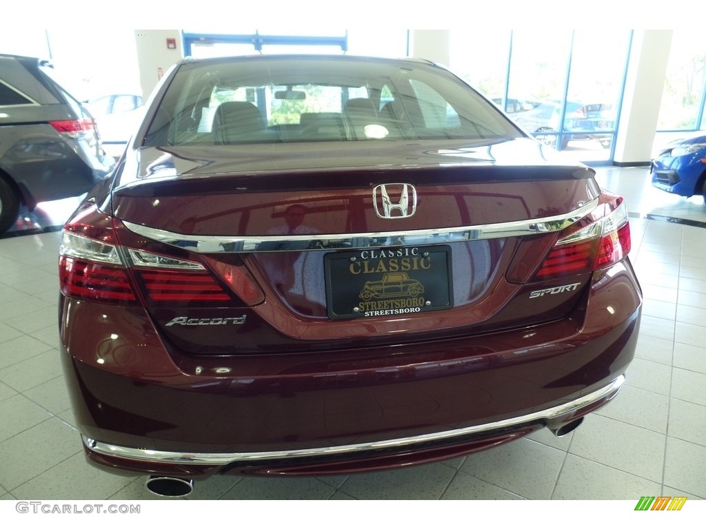 2016 Accord Sport Sedan - Basque Red Pearl II / Black photo #4
