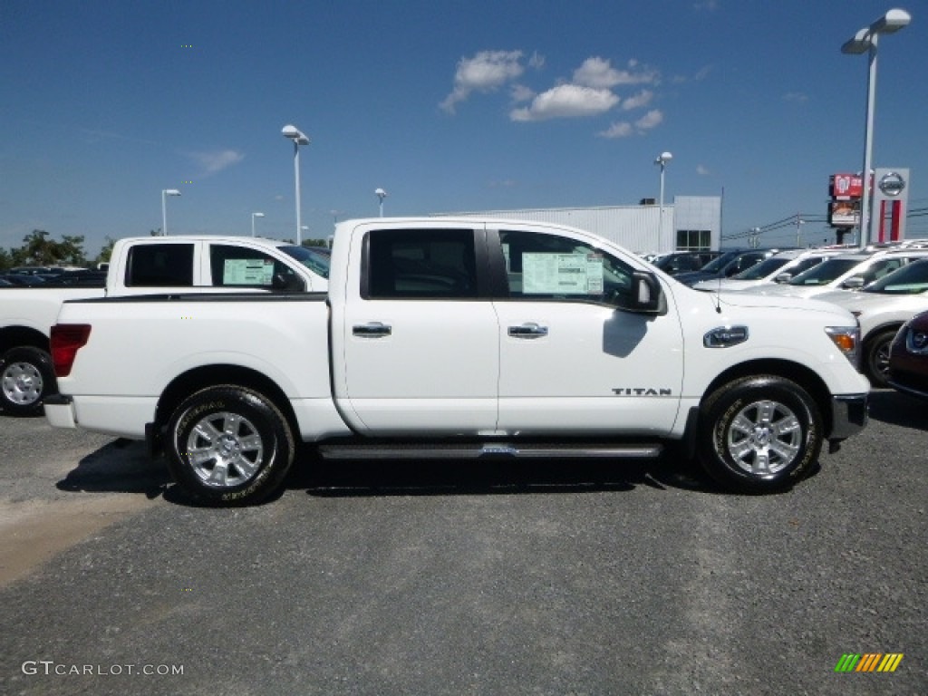 Glacier White 2017 Nissan Titan SV Crew Cab 4x4 Exterior Photo #115717882