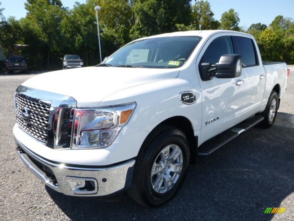 Glacier White 2017 Nissan Titan SV Crew Cab 4x4 Exterior Photo #115718001