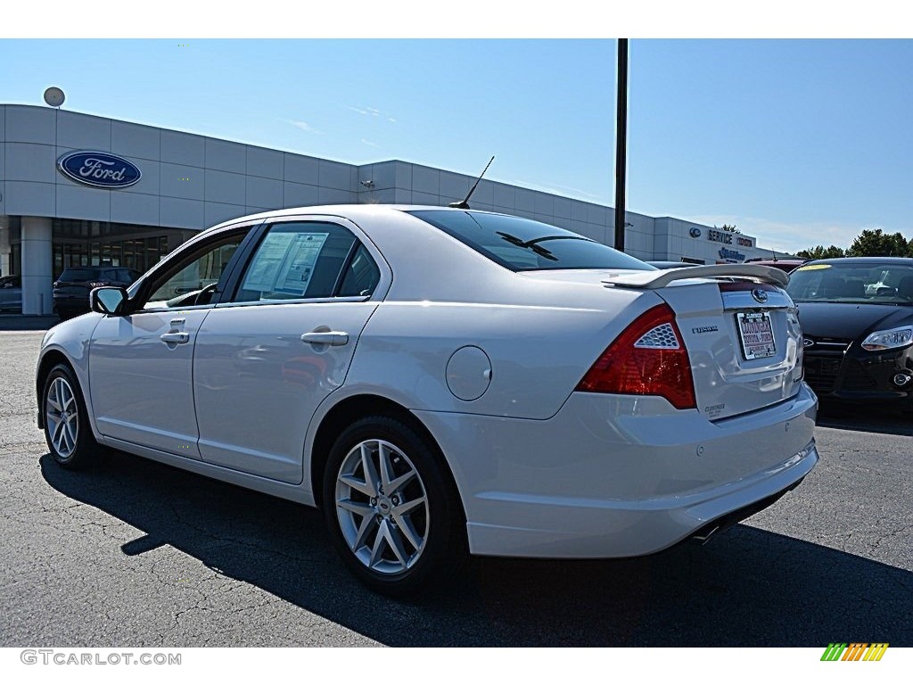 2012 Fusion SEL V6 - White Platinum Tri-Coat / Charcoal Black photo #5