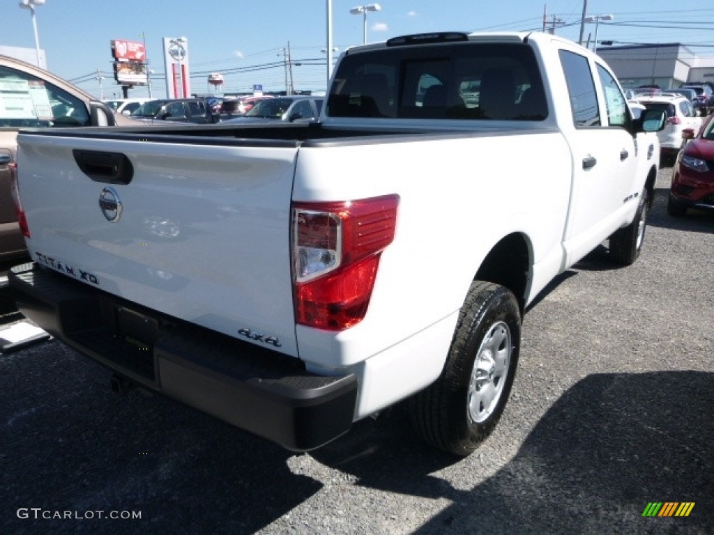 2017 TITAN XD S Crew Cab 4x4 - Glacier White / Black photo #8