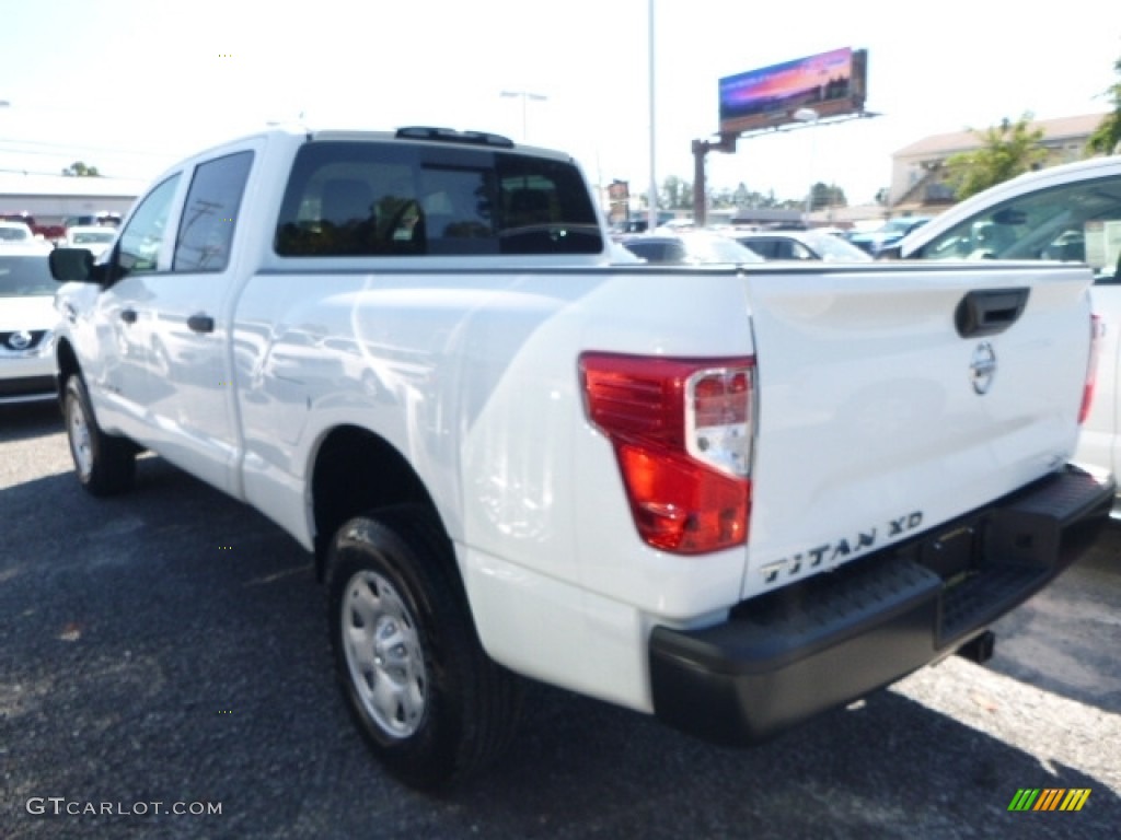 2017 TITAN XD S Crew Cab 4x4 - Glacier White / Black photo #10