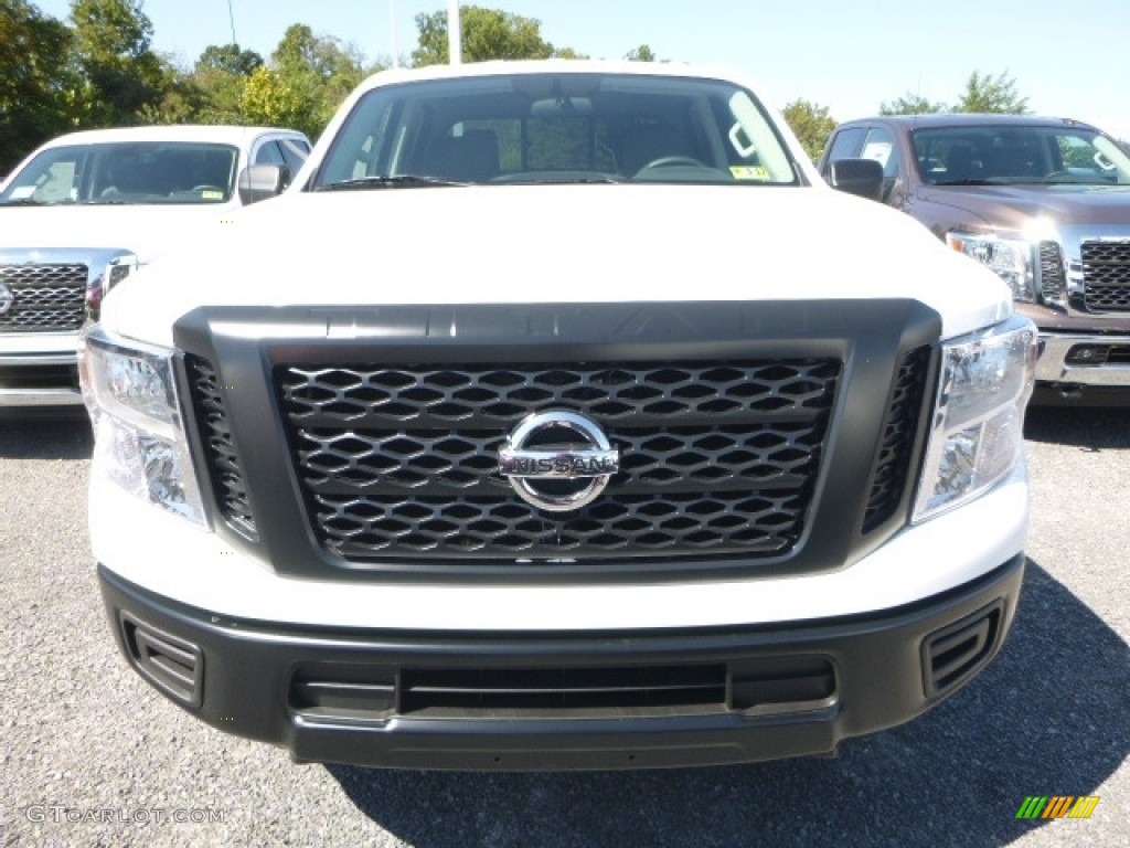 2017 TITAN XD S Crew Cab 4x4 - Glacier White / Black photo #12