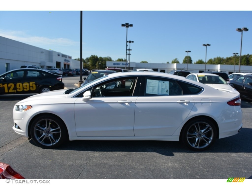 2013 Fusion Titanium AWD - Oxford White / Charcoal Black photo #6