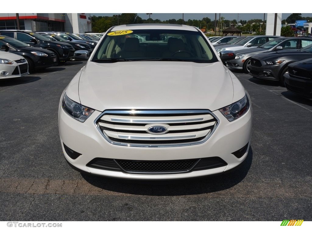 2015 Taurus Limited - White Platinum Metallic / Dune photo #30