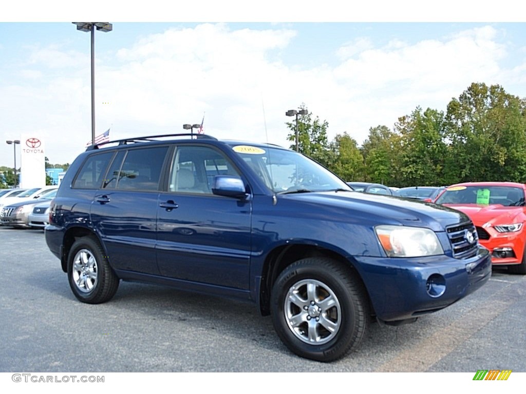 2005 Highlander V6 4WD - Indigo Ink Pearl / Ivory photo #1