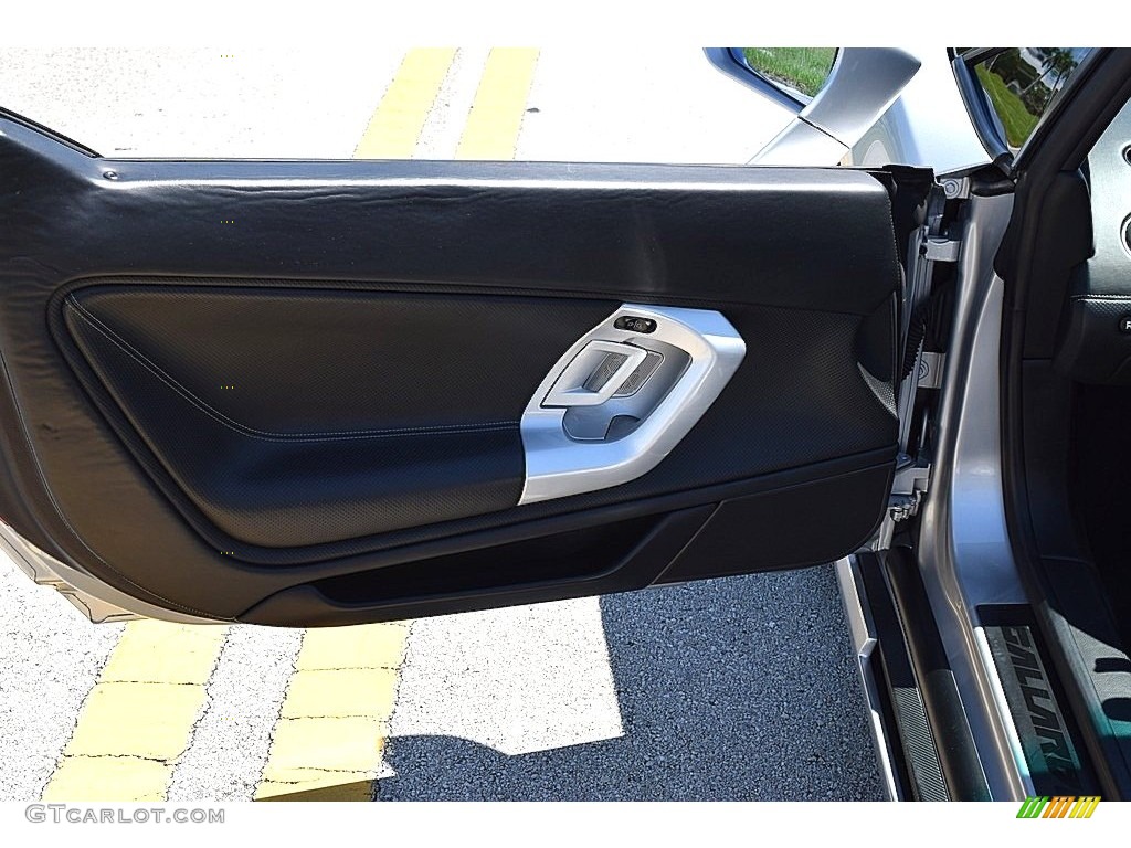 2006 Lamborghini Gallardo Spyder E-Gear Nero Perseus Door Panel Photo #115722052