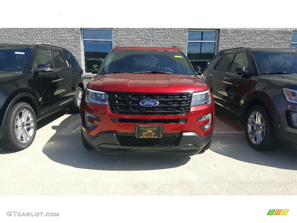 2017 Explorer Sport 4WD - Ruby Red / Ebony Black photo #2
