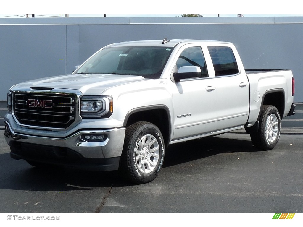 2017 Sierra 1500 SLE Crew Cab 4WD - Quicksilver Metallic / Jet Black photo #1