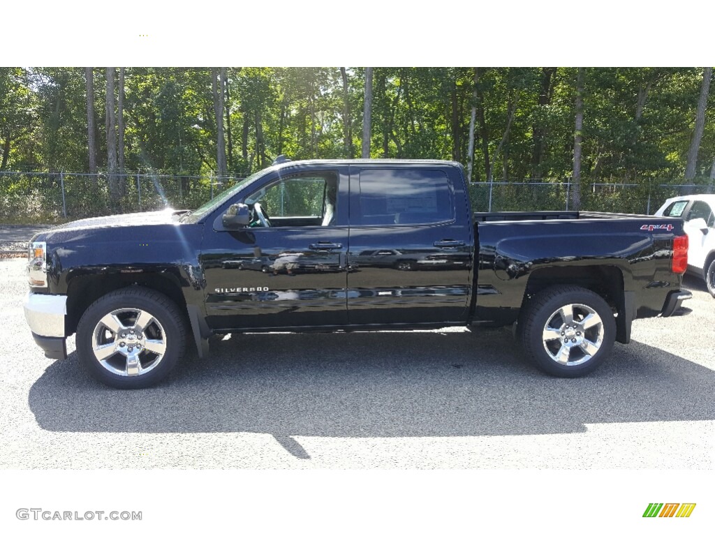 Black 2017 Chevrolet Silverado 1500 LT Crew Cab 4x4 Exterior Photo #115731709