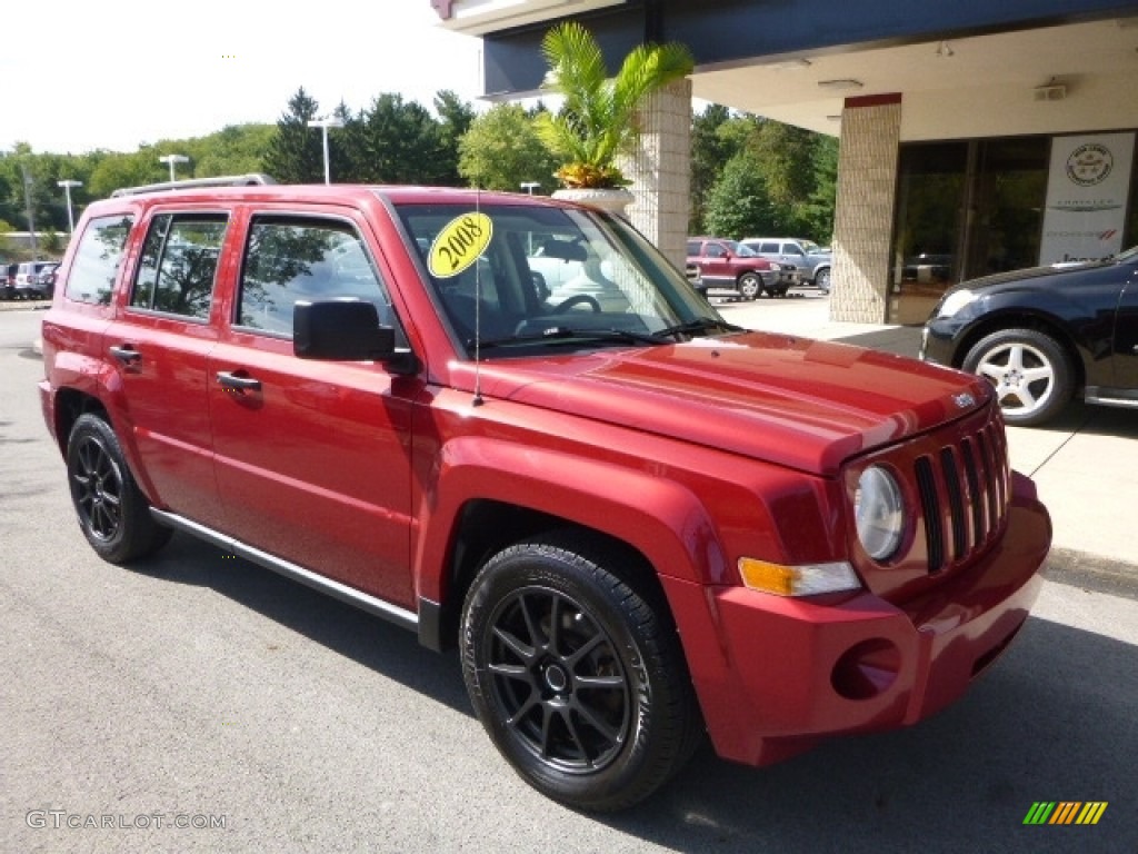 2008 Patriot Sport - Red Crystal Pearl / Dark Slate Gray photo #6