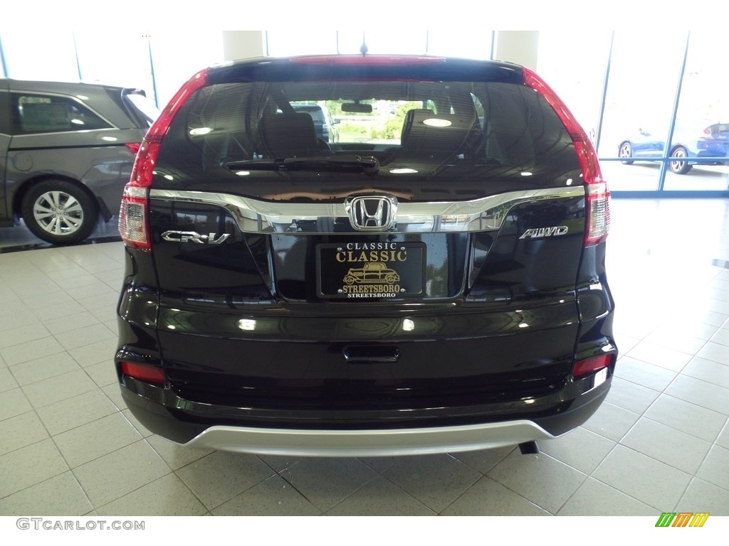 2016 CR-V EX AWD - Crystal Black Pearl / Black photo #4