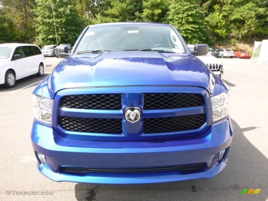 Blue Streak Pearl 2017 Ram 1500 Express Quad Cab 4x4 Exterior Photo #115736125