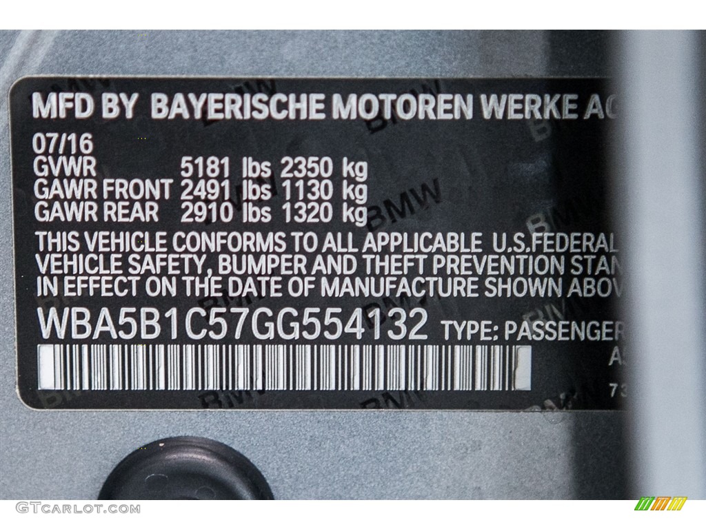 2016 5 Series 535i Sedan - Space Grey Metallic / Black photo #7