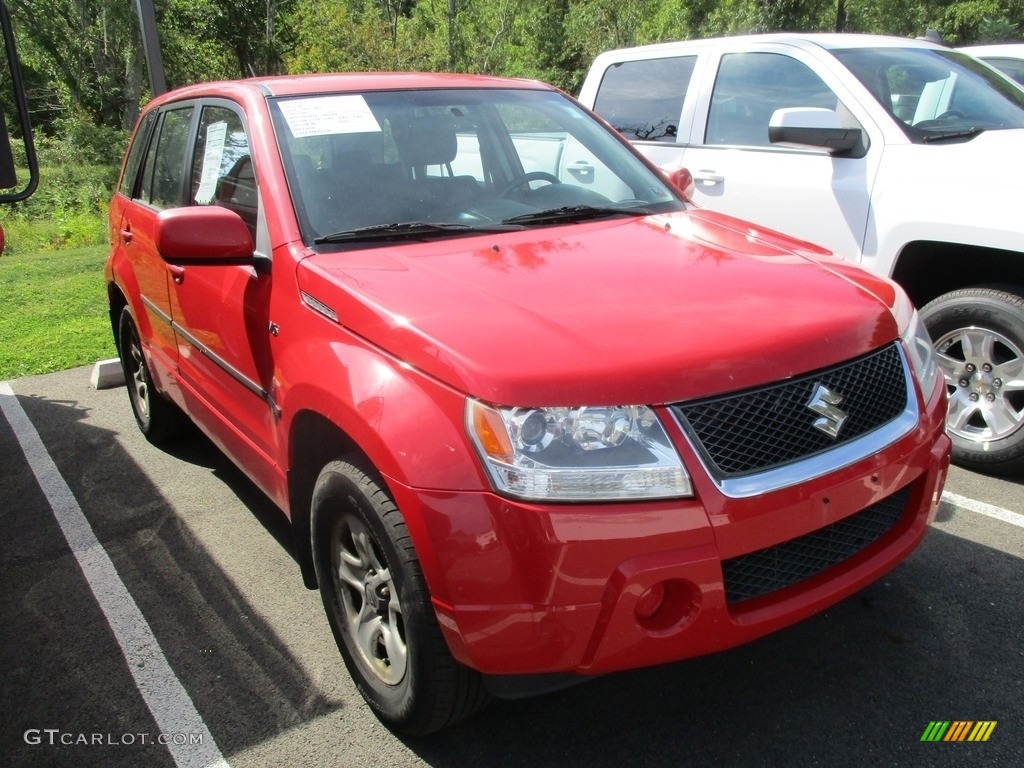 2006 Grand Vitara 4x4 - Racy Red / Black photo #3