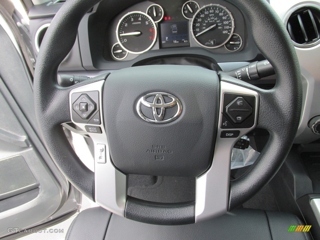2017 Toyota Tundra TRD PRO Double Cab 4x4 Black Steering Wheel Photo #115742091