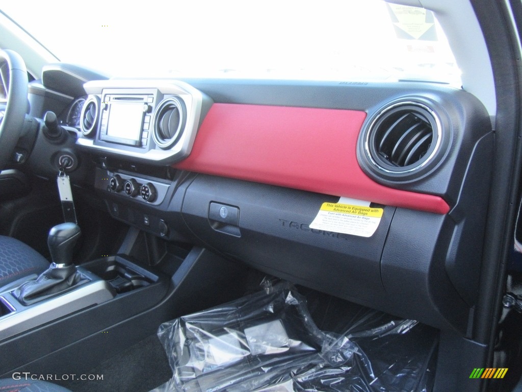 2017 Toyota Tacoma SR5 Double Cab Black/Red Dashboard Photo #115743046